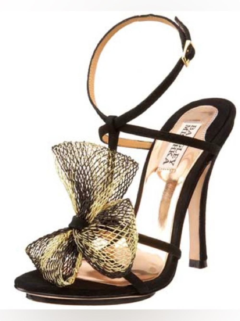 Badgley Mischka Stunn9ng 3D Mesh Bow Stilettos 8.5